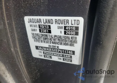 2014 Jaguar Xf z USA, uszkodzony, nr VIN SAJWA0ESXEPU11746